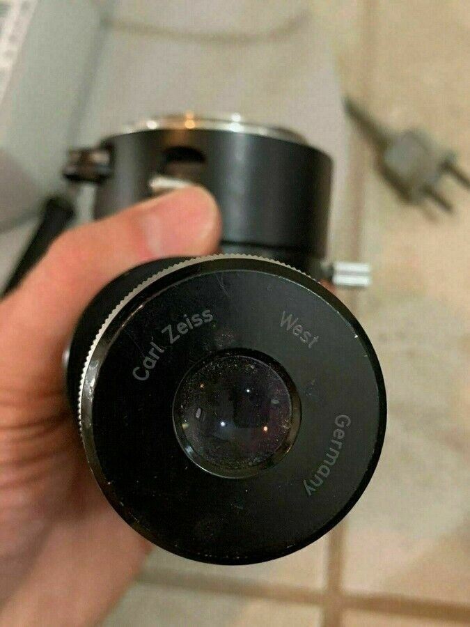 Carl ZEISS Opton Vintage Inverted Microscope, 3X Objectives & 476005-9901 Camera