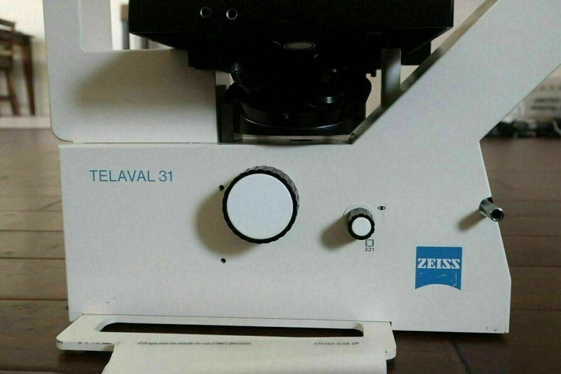 Carl Zeiss Telaval 31 Inverted Microscope, 5X 20X Planachromat LDN Ph Objectives