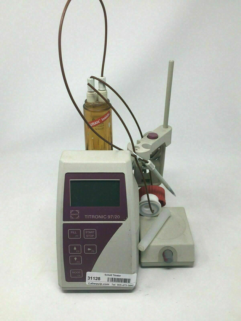 Schott Gerate Titronic 97/20 Titration Unit with Stirrer Stand, Duran Titrator