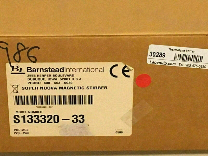 New Barnstead (S133320-33) Thermolyne Super-Nuova Digital Magnetic Stirrer, 220V