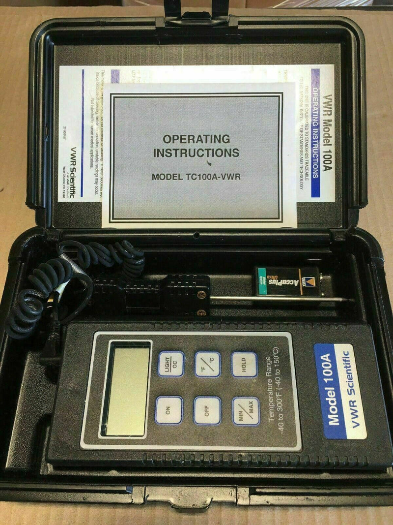 VWR Scientific TC100A Digital Thermometer, 100A 61220-157
