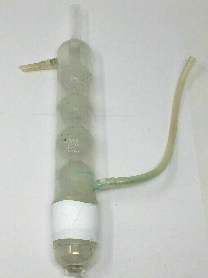 Corning Pyrex Allihn Evaporator Glass Condenser 55/50 Soxhlet Extractor 3840-LCO