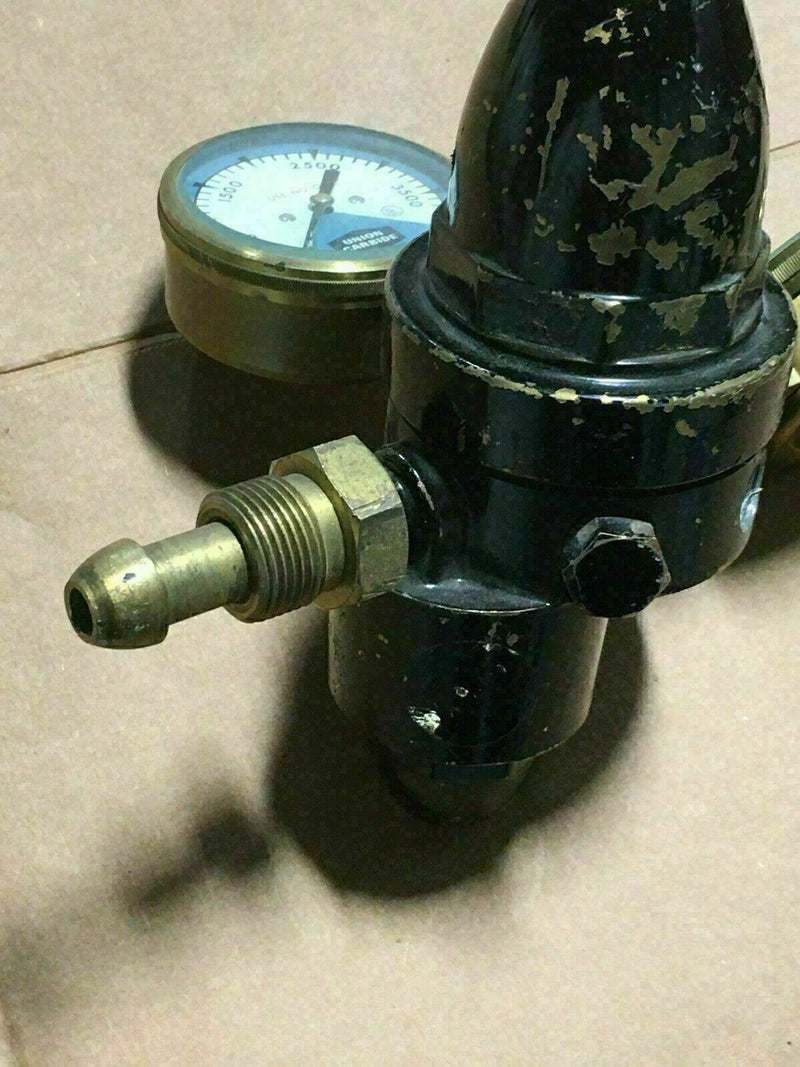 Union Carbide Inert Gas Pressure Regulator with 0-400 & 0-4000 Gauges