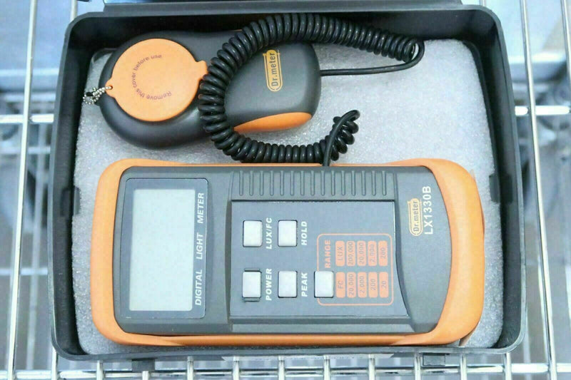 Dr.Meter LX1330B Digital Illuminance/Light Meter, 0 - 200,000 Lux Luxmeter