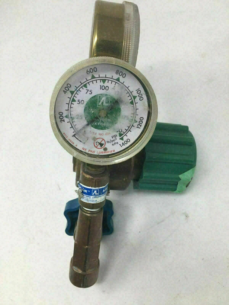 Linde Oxygen Pressure Regulator with 0-200 & 0-4000 psi Gauges