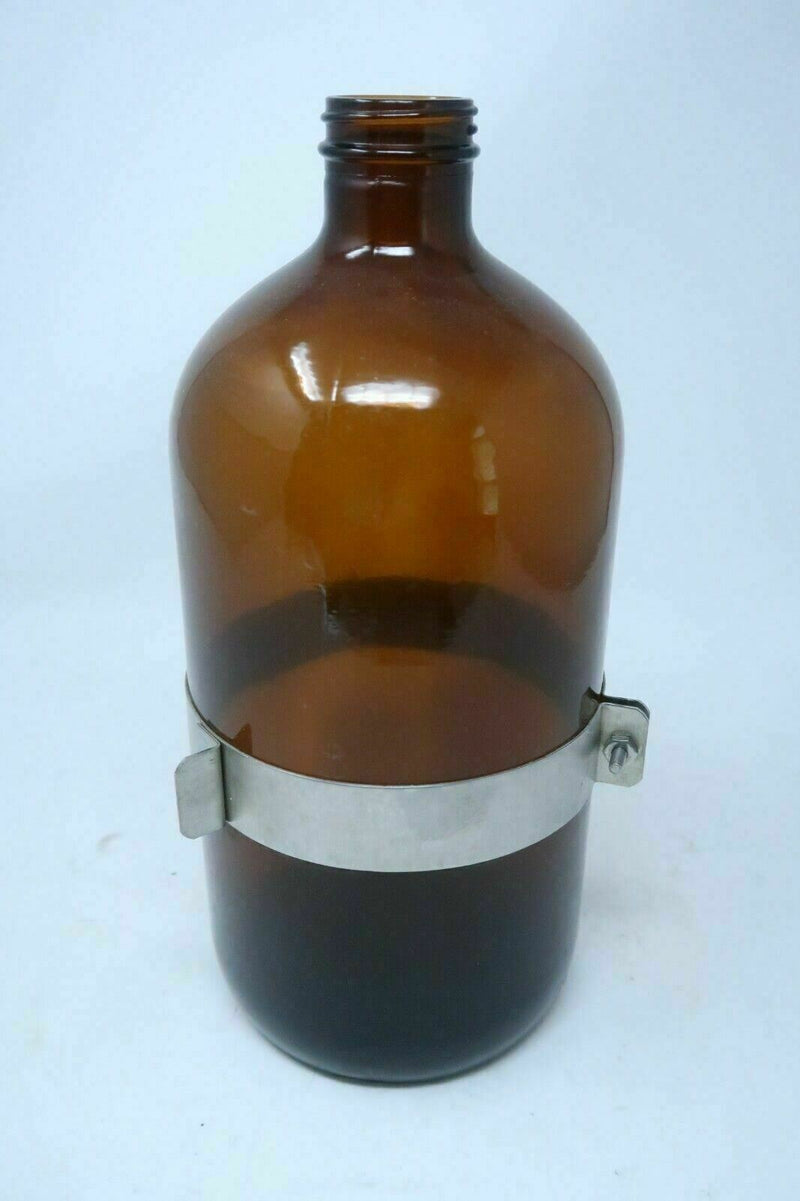 Buraglas 2000mL 2L Laboratory Medical Storage Glass Bottle, Brown Amber, w/o cap