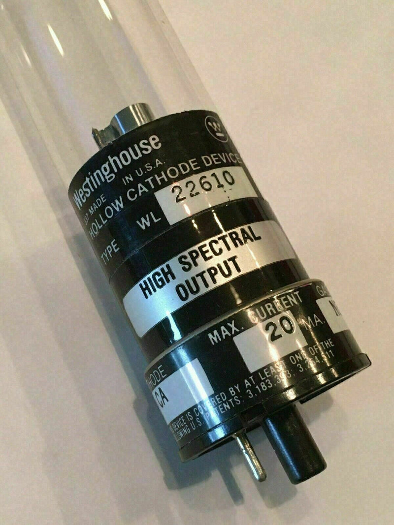 Westinghouse Type WL-22610 Hollow Cathode Lamp 3CA Tube, Gas: Ne - Neon