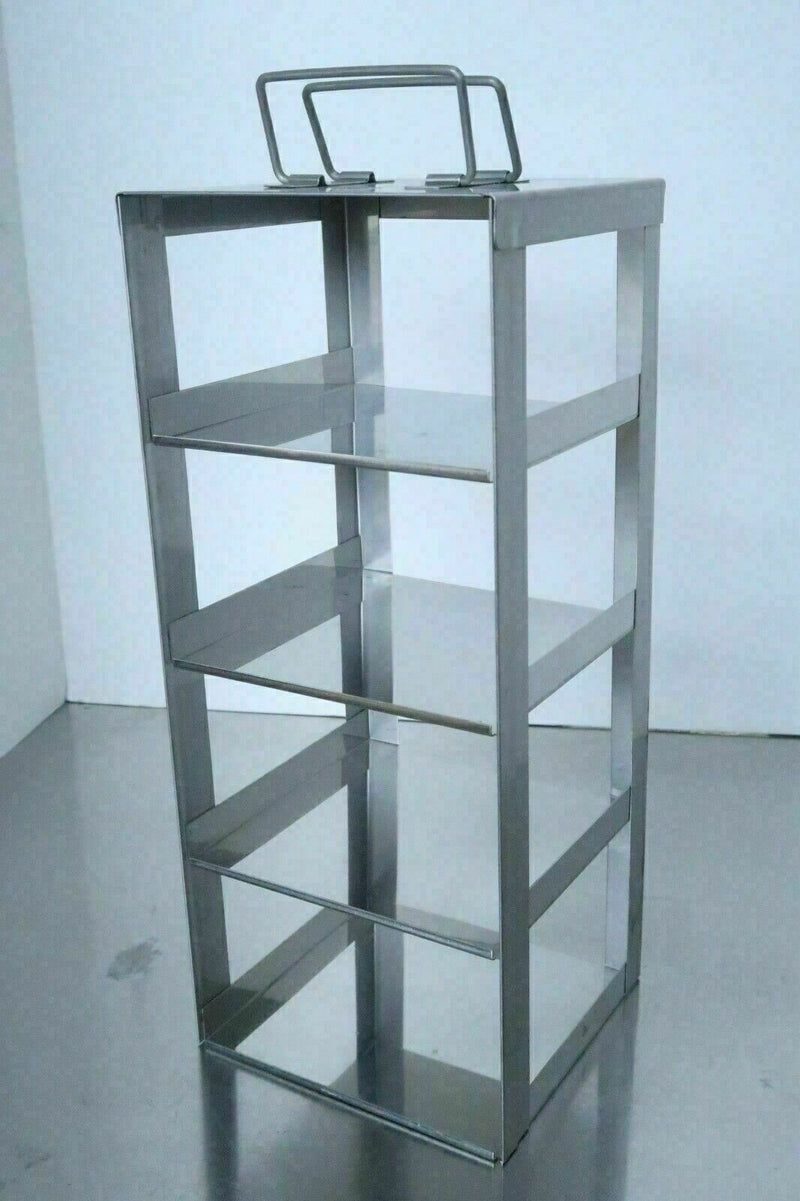 Cryogenic CRYO Freeze Dry Lab Storage Freezer Rack, Size (13" x 5-1/2" x 5-1/2")