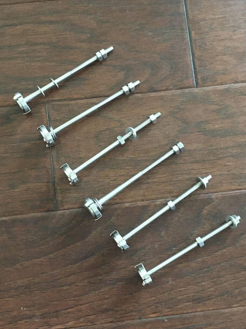 6 pcs. Vankel Varian Agilent 5" stainless steel Shafts, Rods, Tablet Dissolution