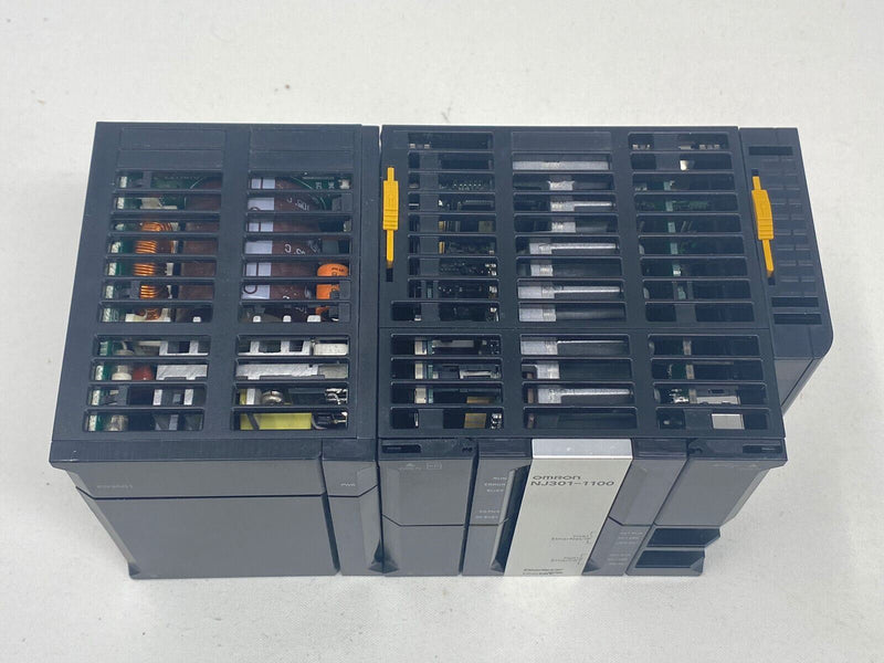 New OMRON NJ Series NJ301-1100 PLC CPU Unit with NJ-PD3001 Power Supply