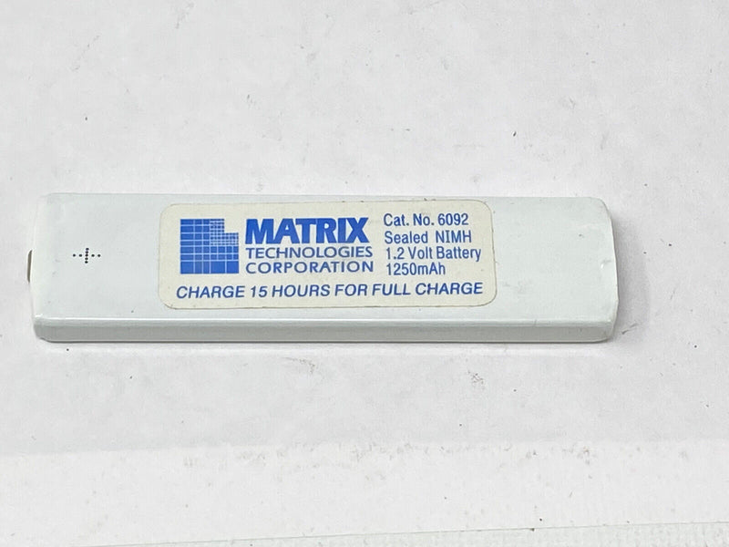 MATRIX TECHNOLOGIES CORP. CAT. NO: 6092 - REPLACEMENT BATTERY