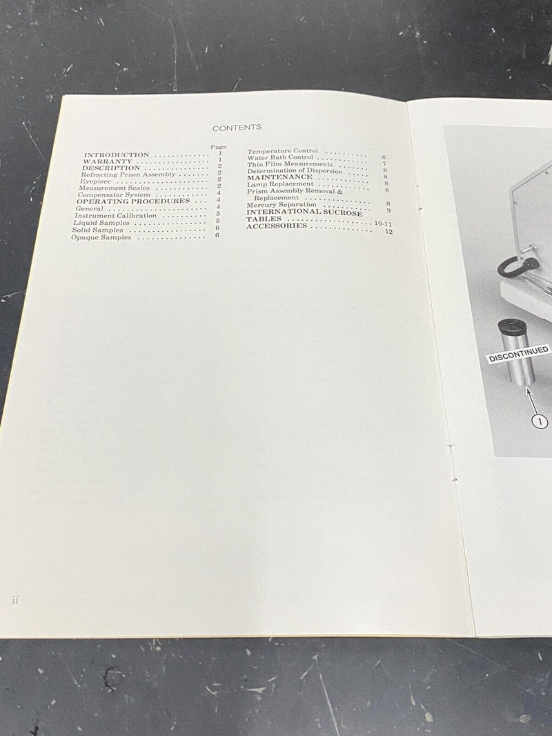 Milton Roy ABBE-3L Refractometer - User Guide / Manual / Instructions Book