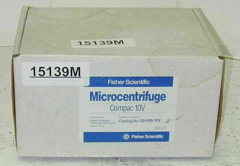 New Fisher Scientific Compac 10V Benchtop Lab Micro Centrifuge with Rotors