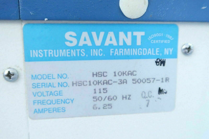 Savant Speedfuge HSC 10KAC Lab Centrifuge with HSR-30 Fixed 30-Place Rotor