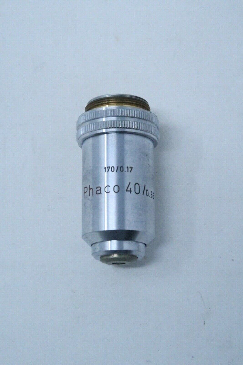 Leitz Wetzlar Phaco 40X Microscope Objective (40/0.65, 170/0.17) Germany
