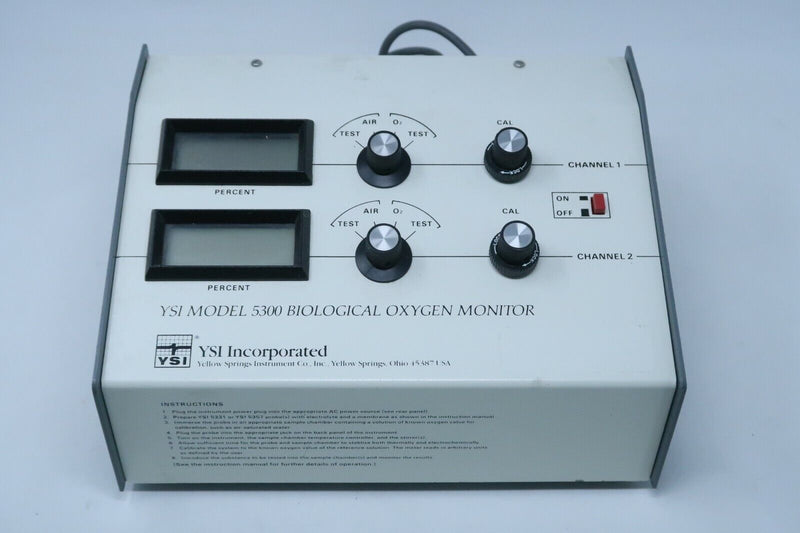 YSI Model 5300 Biological Oxygen Monitor, 120V, 0.12A, 60Hz