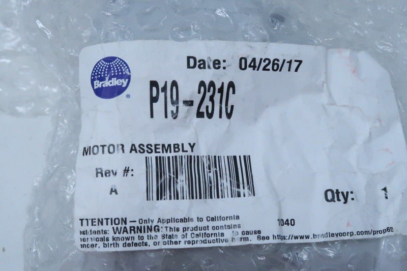 NEW Bradley P19-231C Motor Assembly