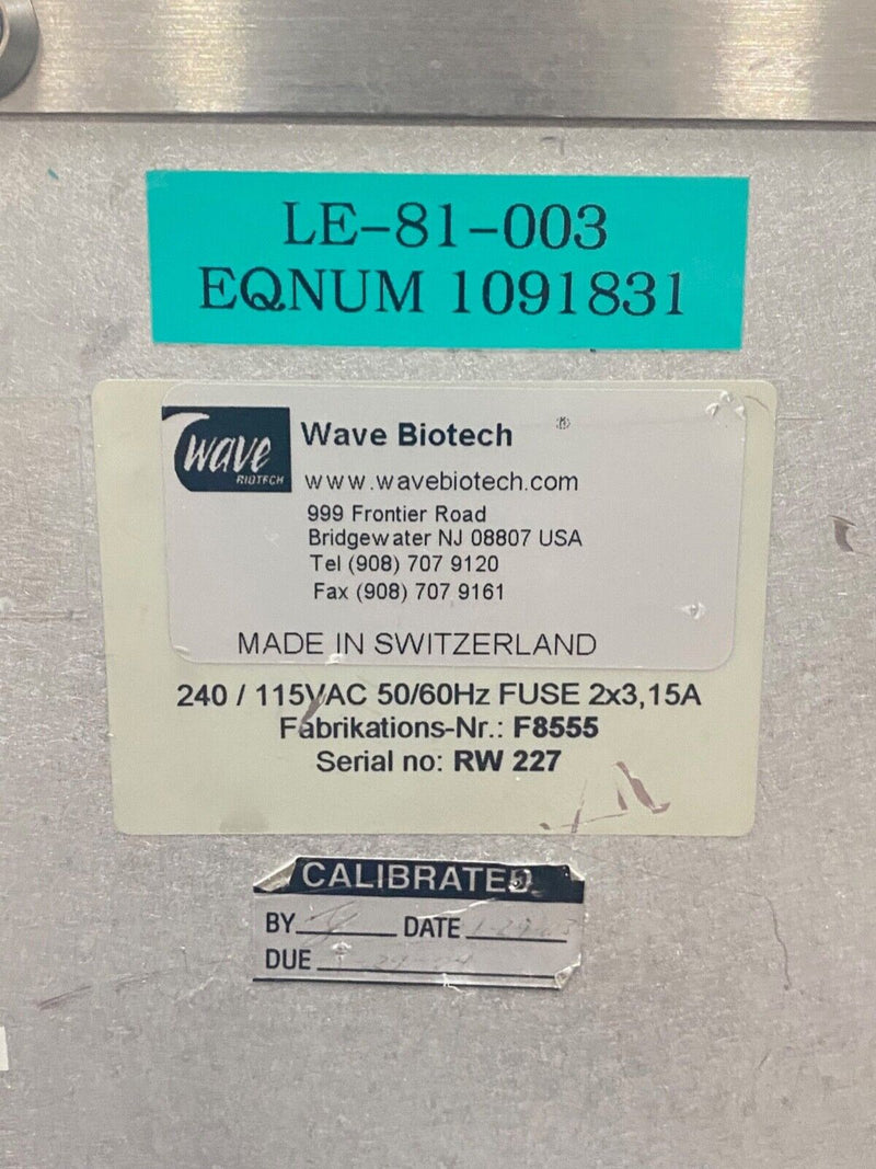 Wave Biotech STS/IR Sterile Tubing Tube Fuser / Welder with 5/8" OD Fuser Blocks