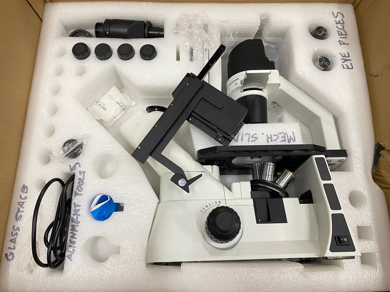 new Laxco LMI-3000 Inverted Phase Contrast Microscope LMI3-PH1 with Accessories