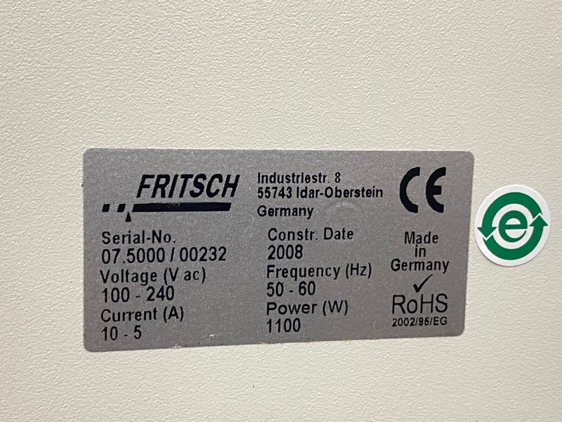 FRITSCH Pulverisette 7 Premium Line Planetary Micro Mill Mixer with Manual