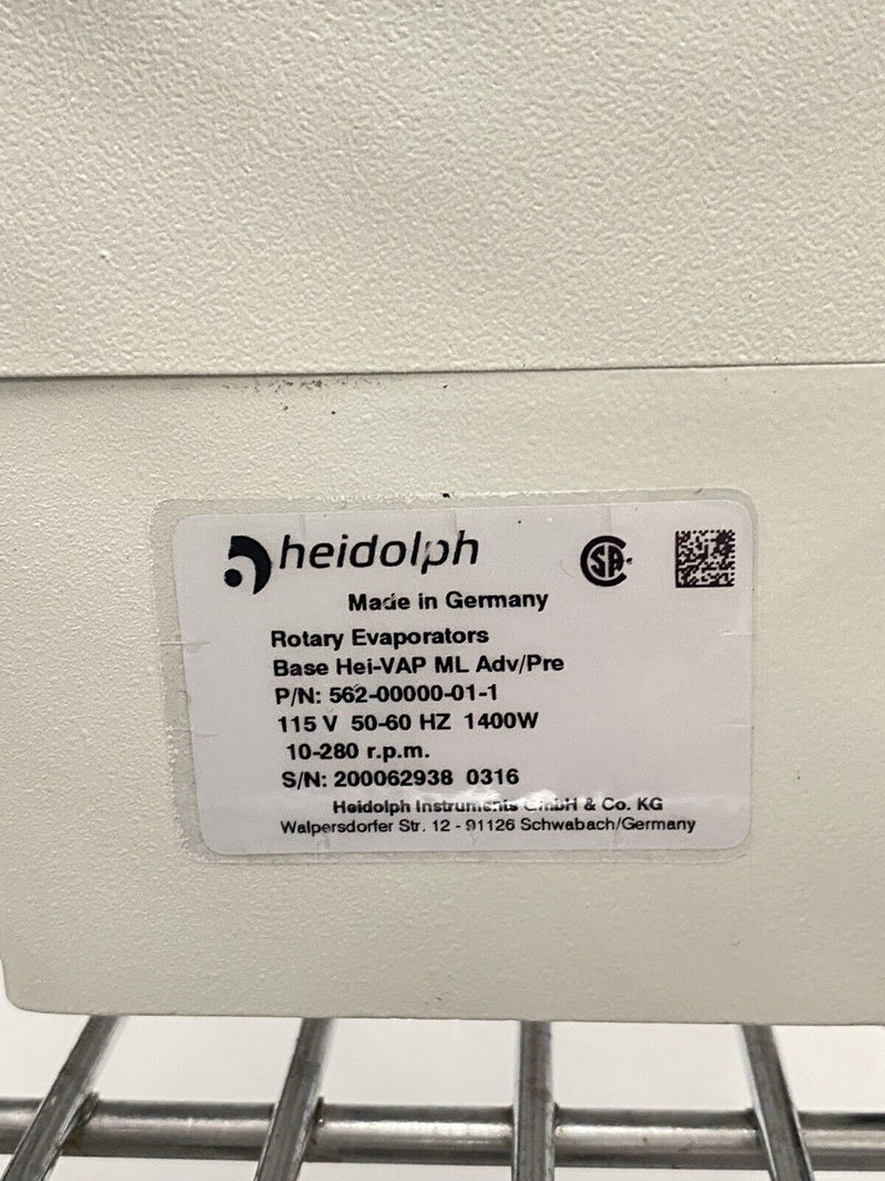 Heidolph Base Hei-VAP ML Adv/Pre Rotary Evaporator, Heating Bath, & G5 Glassware