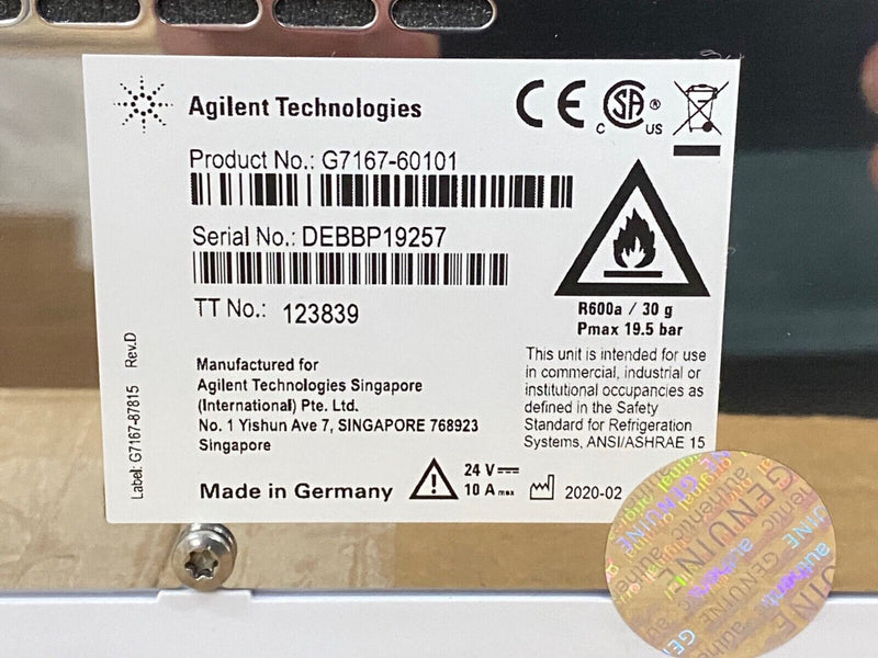 New Agilent G7167-60101 HPLC Infinity II Sample Thermostat,