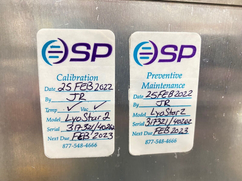 FTS Systems SP Scientific Lyostar II Freeze Dryer Lyophilizer + TX-50-SU Supply
