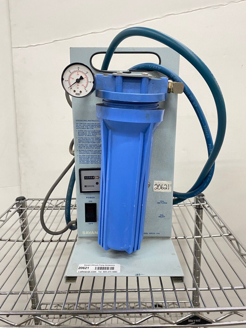 Savant VPOF 100, Oil Filter, Recirculating Vacuum Pump,